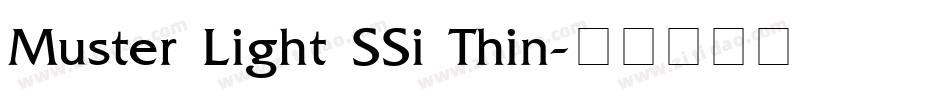 Muster Light SSi Thin字体转换